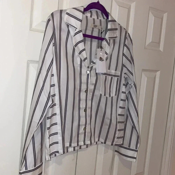 Ugg  one piece stripped pyjama top Sz XS - Picture 9 of 9